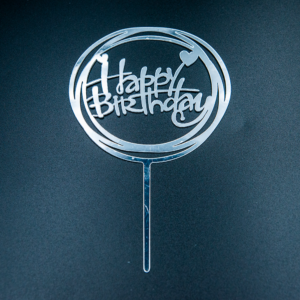 Cake Tag 5 (Silver Circle)