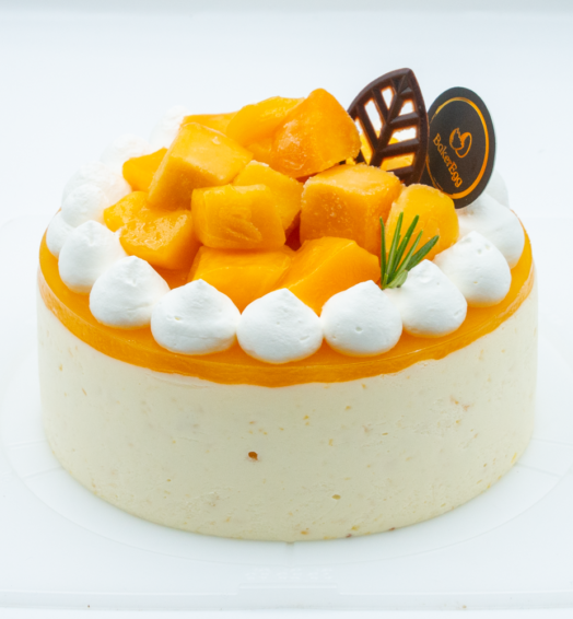 Mango Passion Fruit Mousse Cake