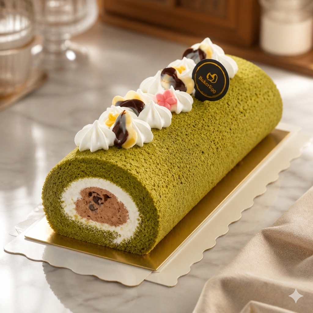 Greentea Red Bean Roll