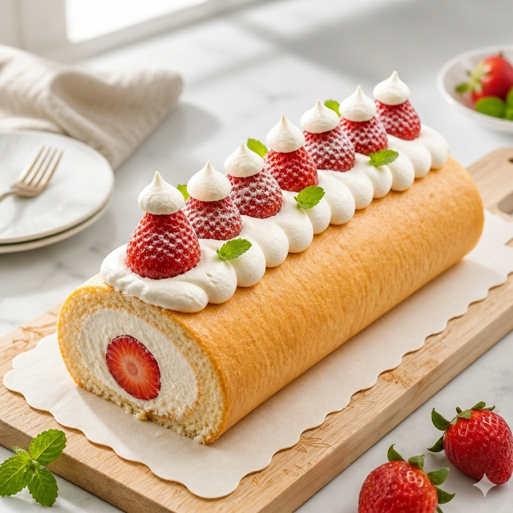 Strawberry Cake Roll