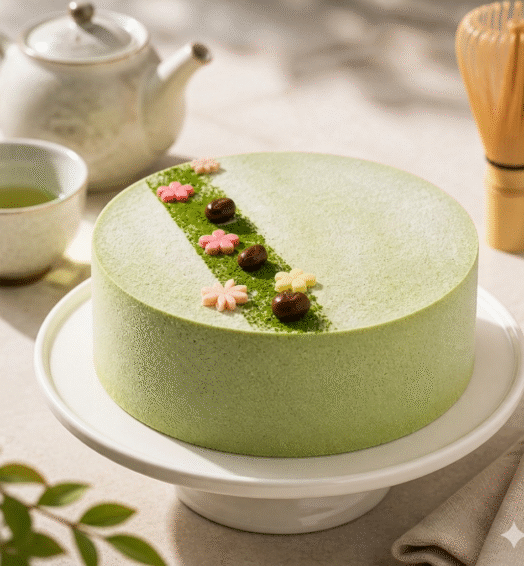 Greentea Redbean Mousse Cake